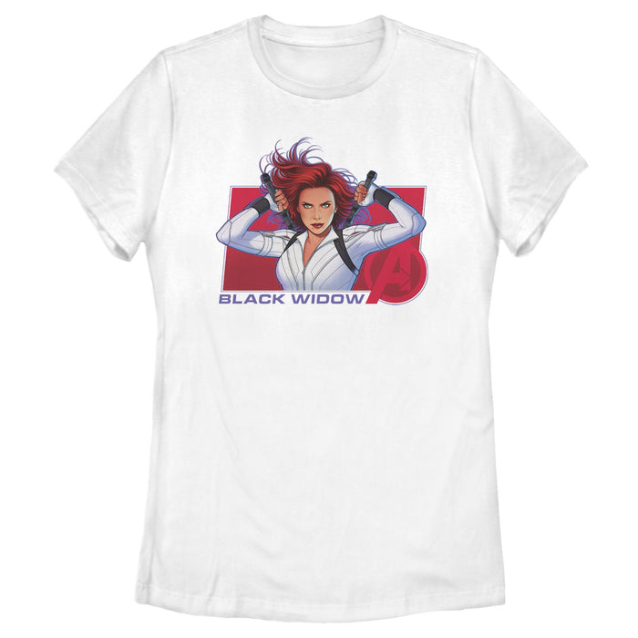 fifth sun Women's Marvel Black Widow Avenger Hero T-Shirt