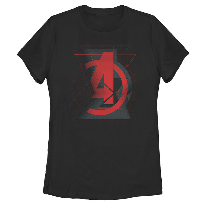 fifth sun Women's Marvel Black Widow Avenger Logo T-Shirt