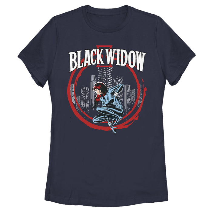 Fifth Sun Women's Marvel Black Widow Circle T-Shirt