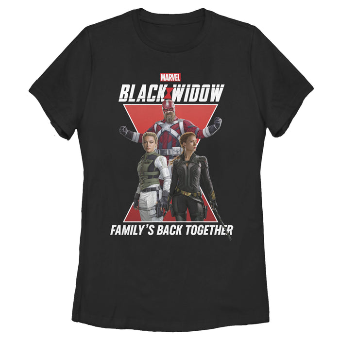 fifth sun Women's Marvel Black Widow Family Back Together T-Shirt