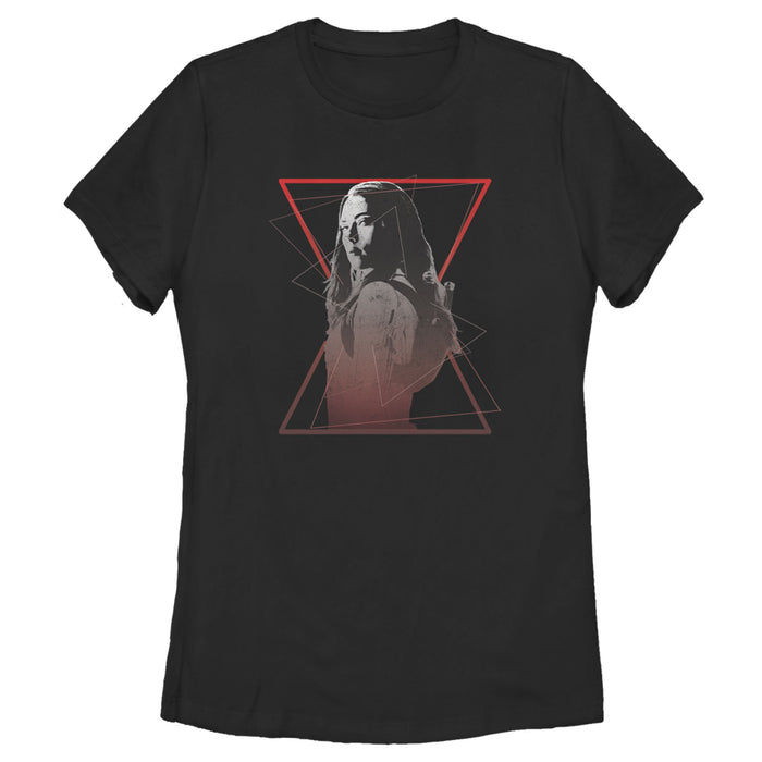 fifth sun Women's Marvel Black Widow Geometric Twist T-Shirt