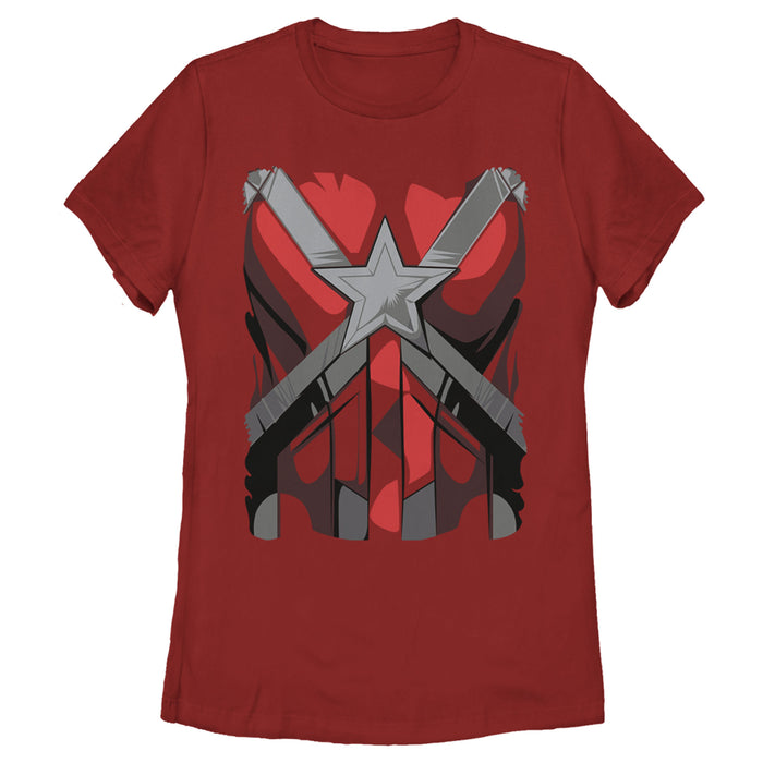 fifth sun Women's Marvel Black Widow Guardian Costume T-Shirt