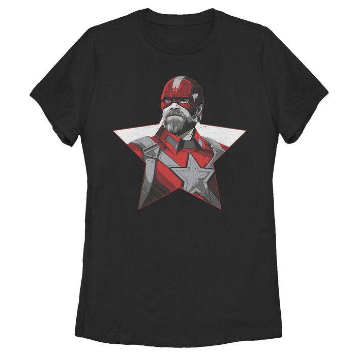 fifth sun Women's Marvel Black Widow Guardian Star Portrait T-Shirt