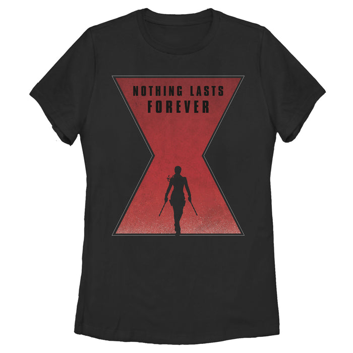 fifth sun Women's Marvel Black Widow Hourglass Nothing Lasts T-Shirt