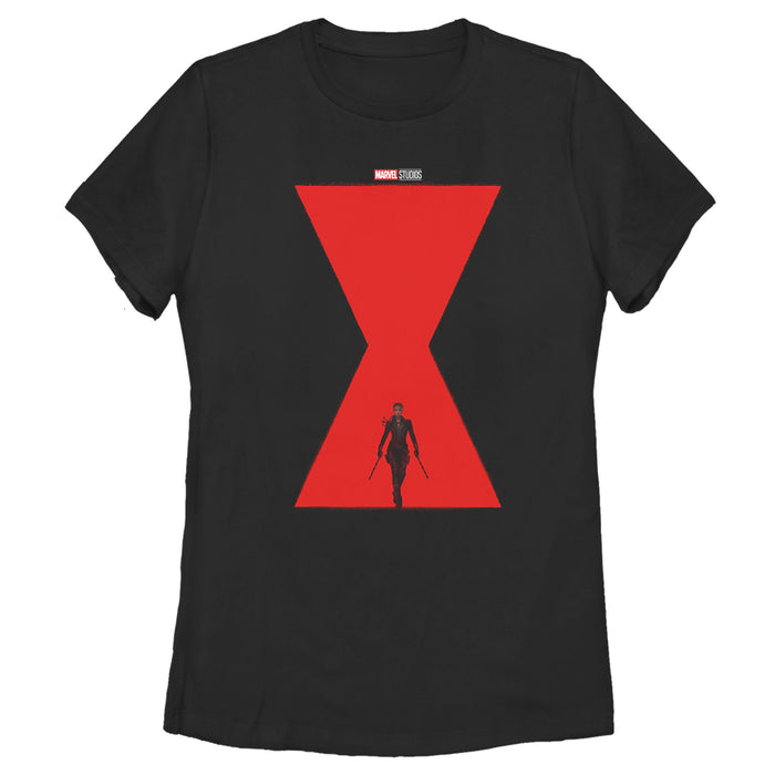 fifth sun Women's Marvel Black Widow Hourglass Poster T-Shirt