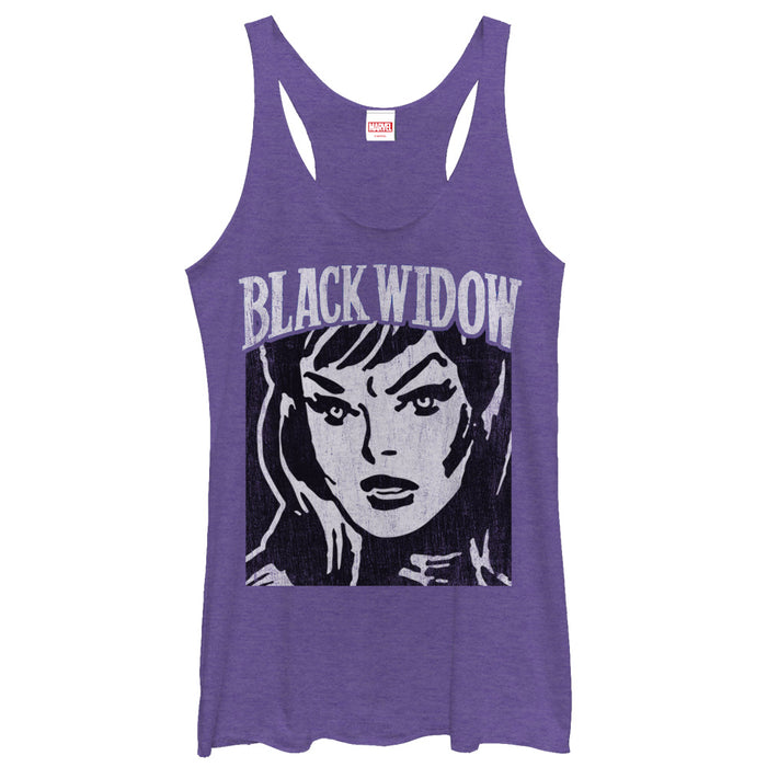fifth sun Women's Marvel Black Widow Portrait Racerback Tank Top