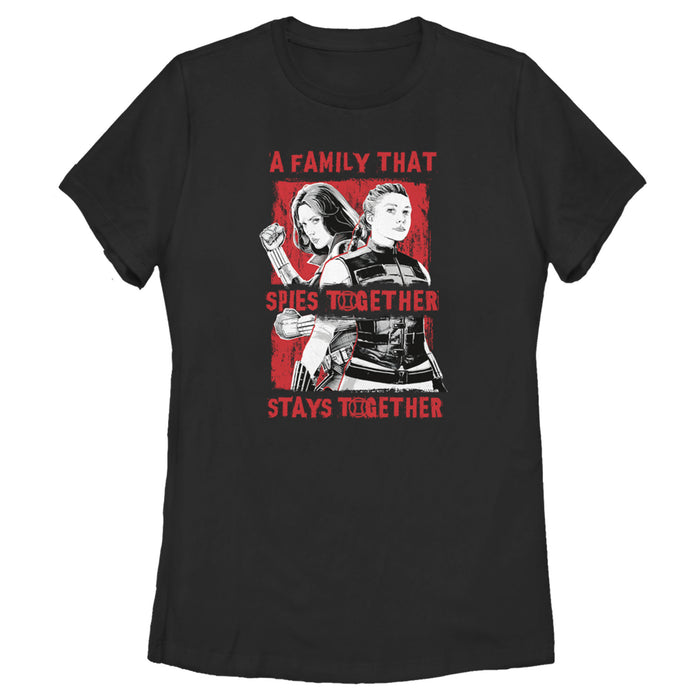 fifth sun Women's Marvel Black Widow Spy Family T-Shirt