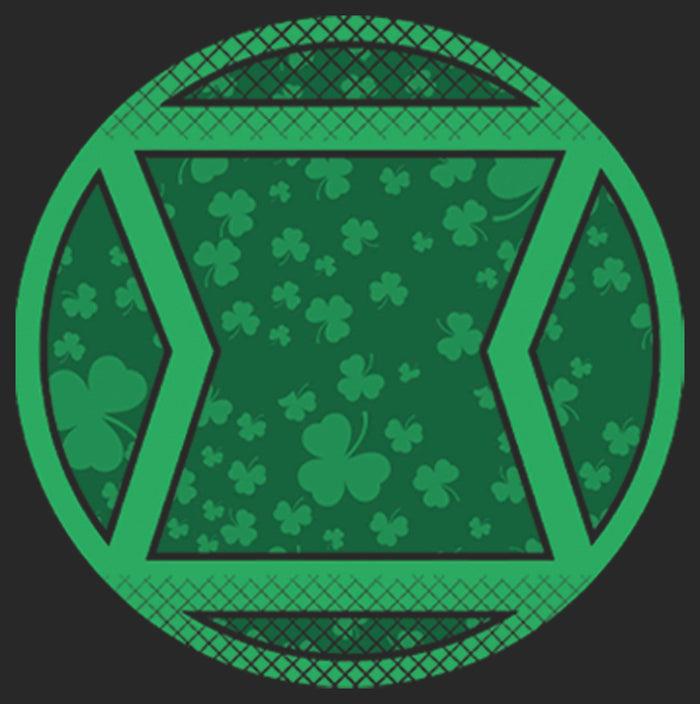 Fifth Sun Women's Marvel Black Widow St. Patrick's Day Clover Black Widow Logo T-Shirt