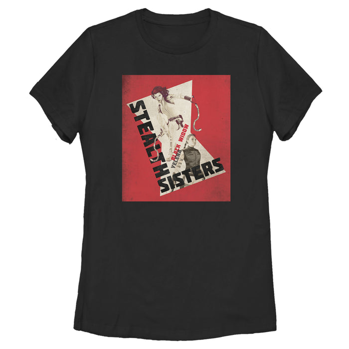 fifth sun Women's Marvel Black Widow Stealth Sisters T-Shirt