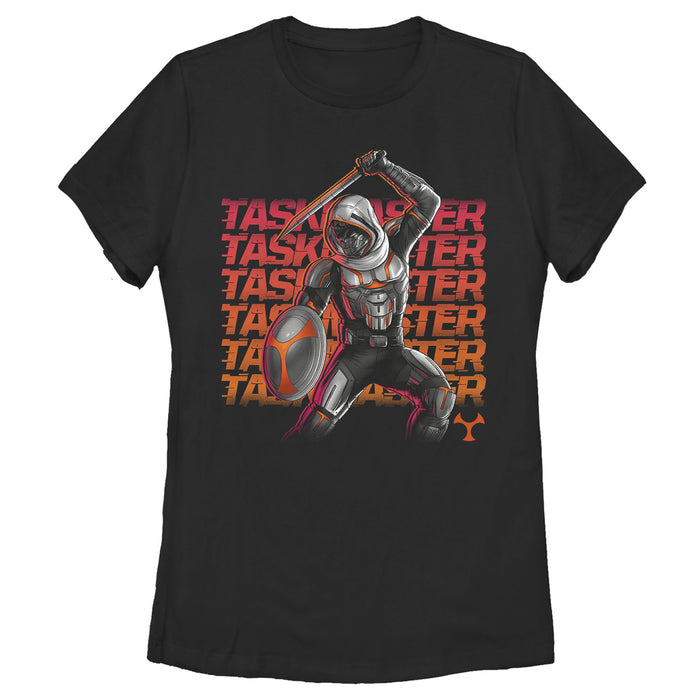 fifth sun Women's Marvel Black Widow Taskmaster Battle T-Shirt
