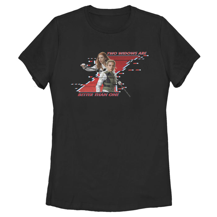 fifth sun Women's Marvel Black Widow Two Better Than One T-Shirt