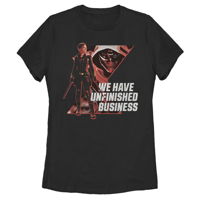 fifth sun Women's Marvel Black Widow Unfinished Business T-Shirt