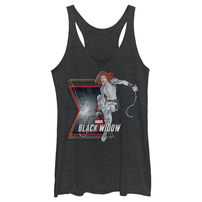 fifth sun Women's Marvel Black Widow Vintage Pose Racerback Tank Top