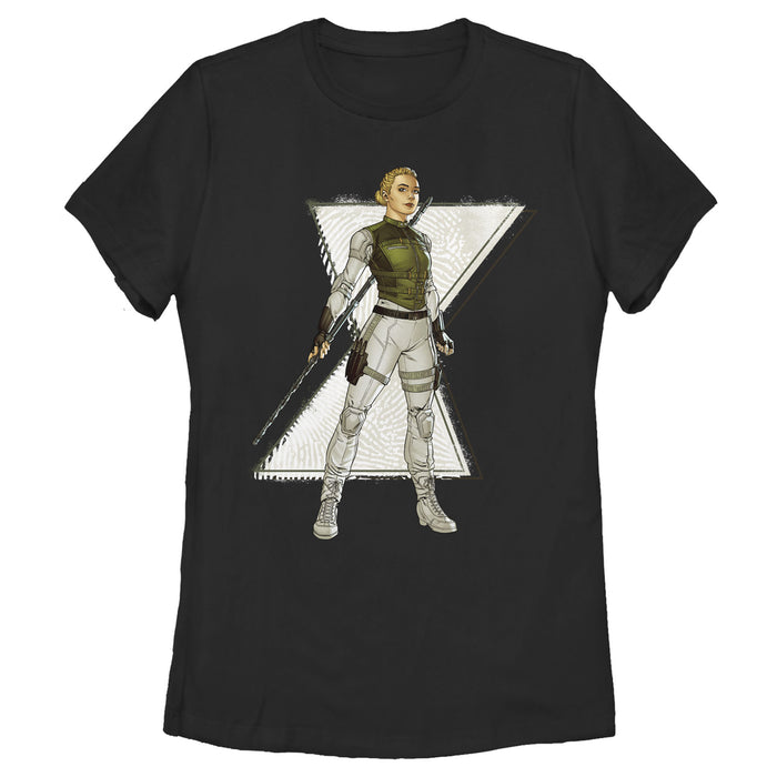 fifth sun Women's Marvel Black Widow Yelena Cartoon T-Shirt