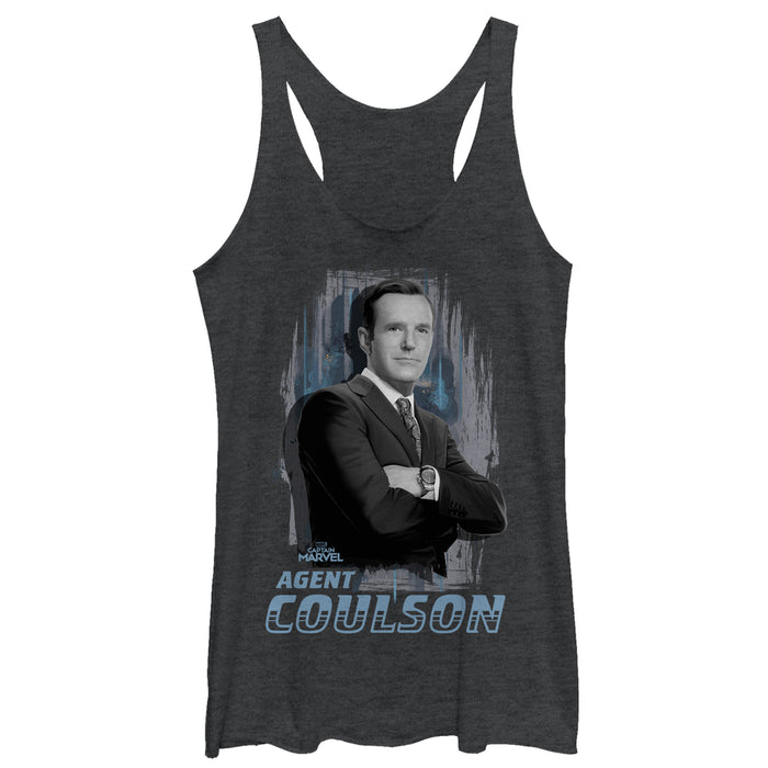 fifth sun Women's Marvel Captain Marvel Agent Coulson Racerback Tank Top