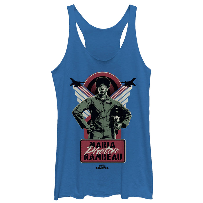 fifth sun Women's Marvel Captain Marvel Best Friend Maria Racerback Tank Top