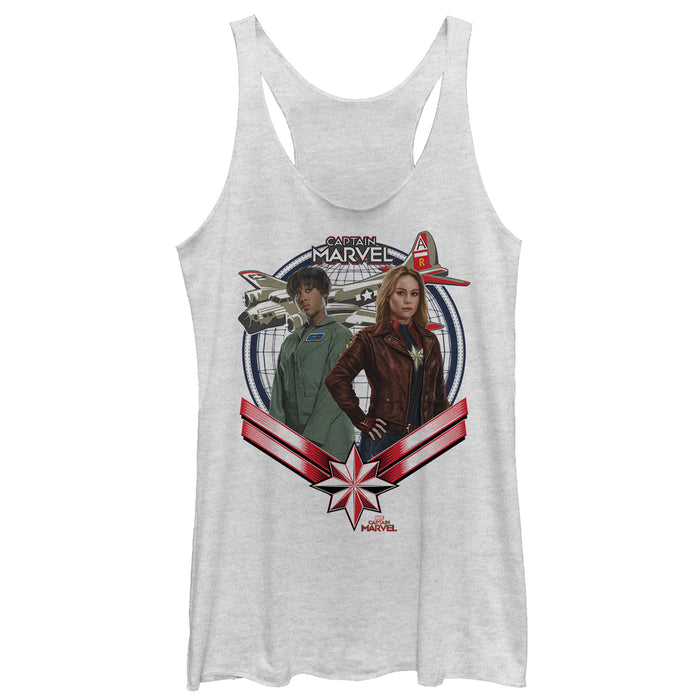 fifth sun Women's Marvel Captain Marvel Best Friends Racerback Tank Top