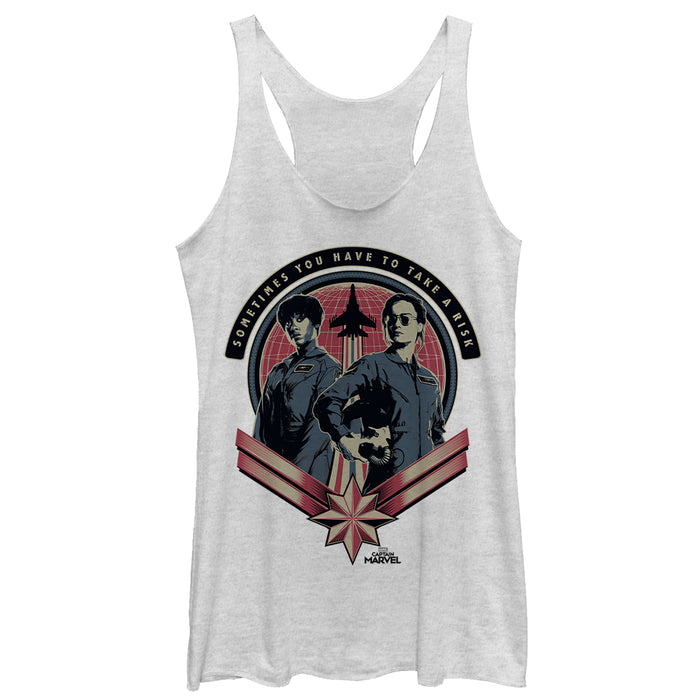 fifth sun Women's Marvel Captain Marvel Flight Partners Racerback Tank Top
