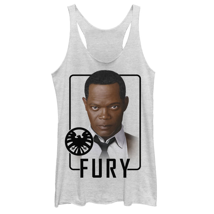 fifth sun Women's Marvel Captain Marvel Fury Frame Racerback Tank Top