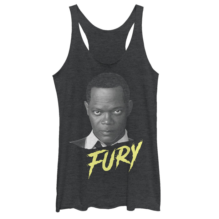 fifth sun Women's Marvel Captain Marvel Fury Streak Racerback Tank Top