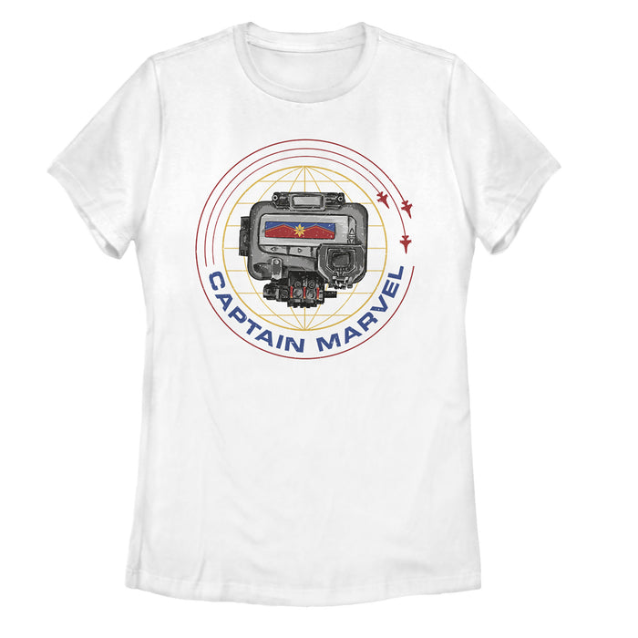 fifth sun Women's Marvel Captain Marvel Galactic Pager T-Shirt
