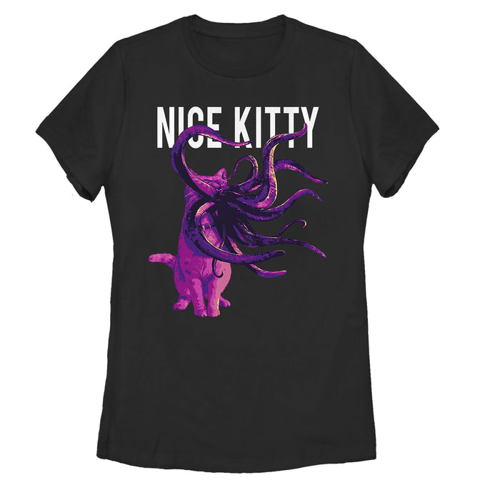 fifth sun Women's Marvel Captain Marvel Goose Nice Kitty T-Shirt
