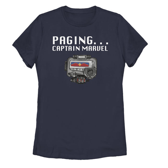 fifth sun Women's Marvel Captain Marvel Pager Gadget T-Shirt