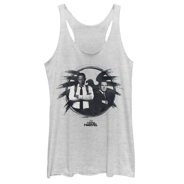 fifth sun Women's Marvel Captain Marvel S.H.I.E.L.D Agents Racerback Tank Top