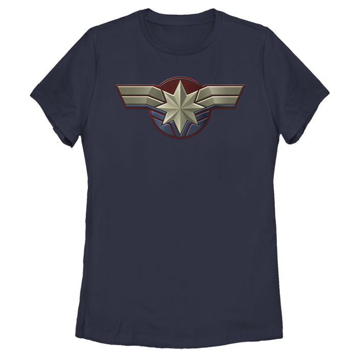 fifth sun Women's Marvel Captain Marvel Simple Star Symbol T-Shirt
