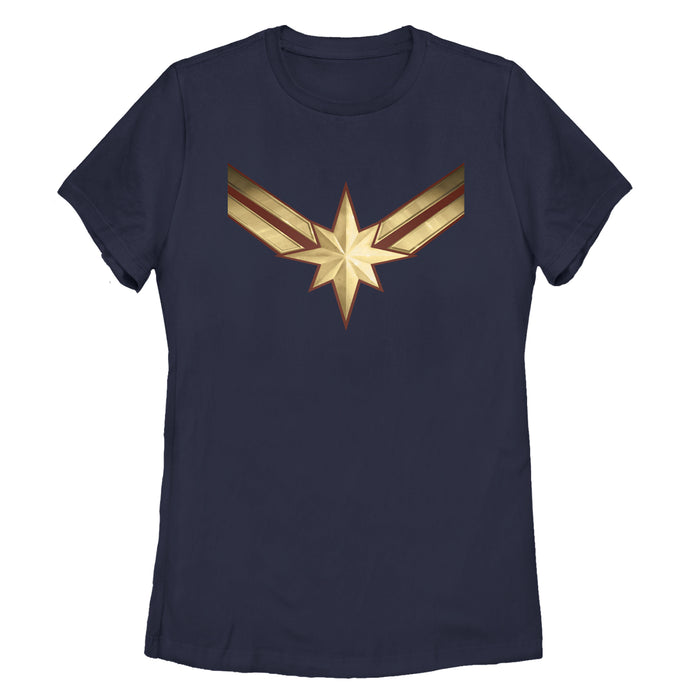 fifth sun Women's Marvel Captain Marvel Star Symbol Costume T-Shirt