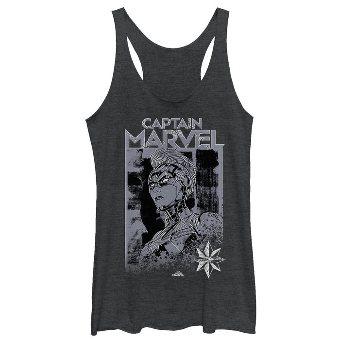 fifth sun Women's Marvel Captain Marvel Vintage Hero Racerback Tank Top