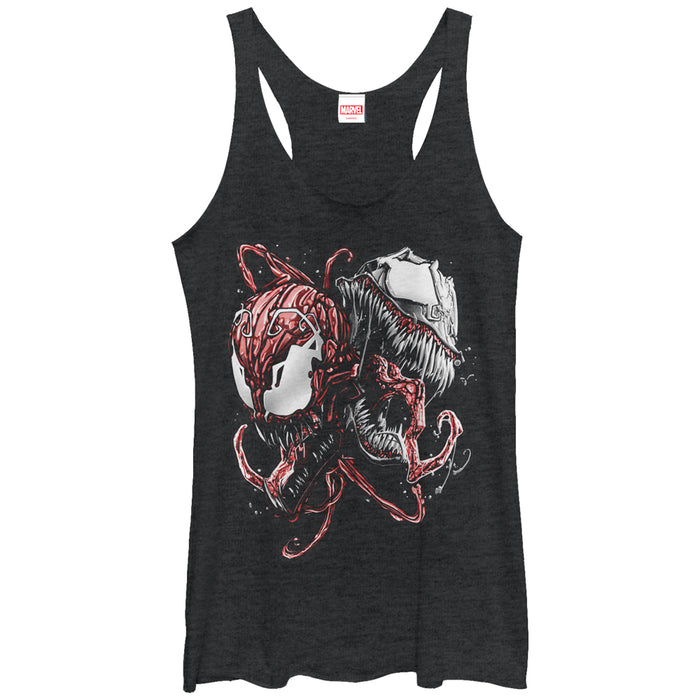 fifth sun Women's Marvel Carnage and Venom Racerback Tank Top