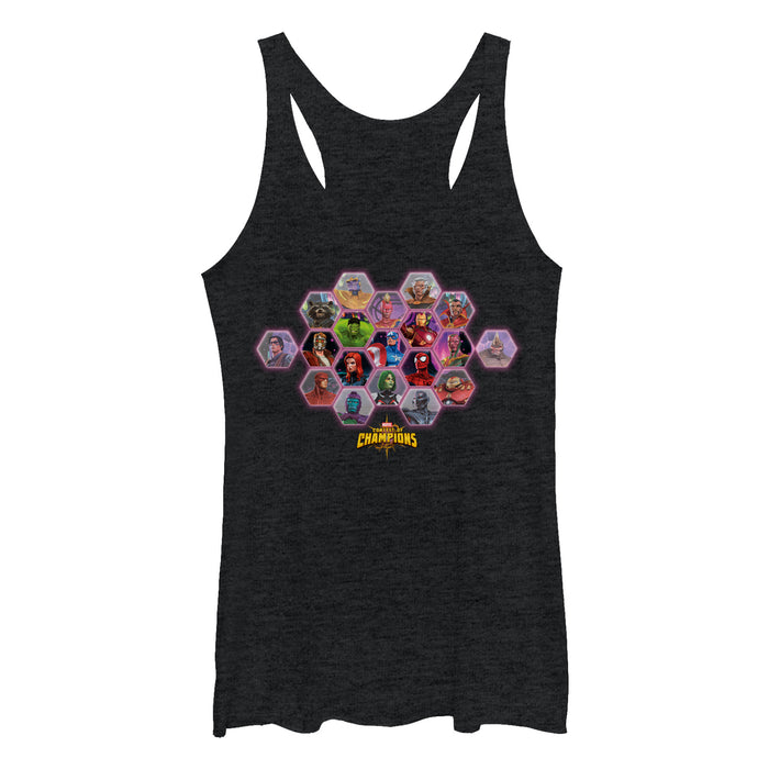 fifth sun Women's Marvel Contest of Champions Honeycomb Racerback Tank Top