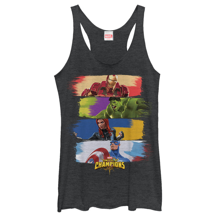 fifth sun Women's Marvel Contest of Champions Paint Streak Racerback Tank Top