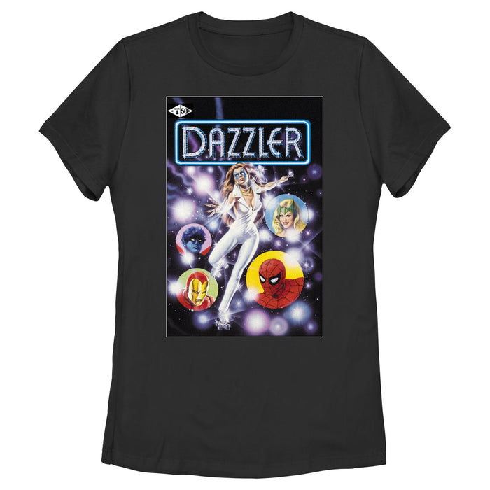 fifth sun Women's Marvel Dazzler Superhero Friends Comic Book Cover T-Shirt