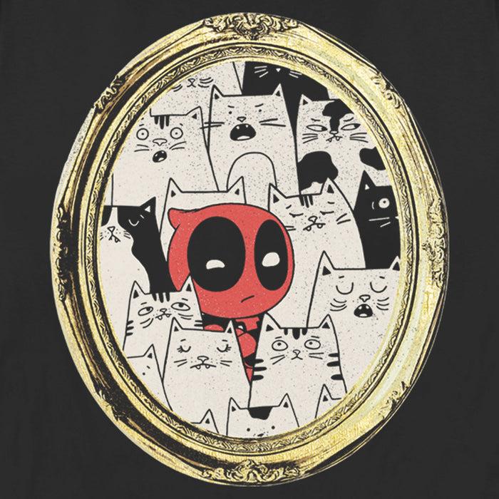 Fifth Sun Women's Marvel Deadpool Cats Animated Frame T-Shirt