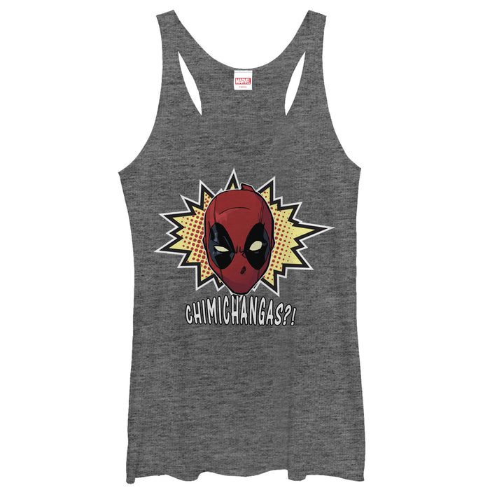 fifth sun Women's Marvel Deadpool Chimichangas Racerback Tank Top