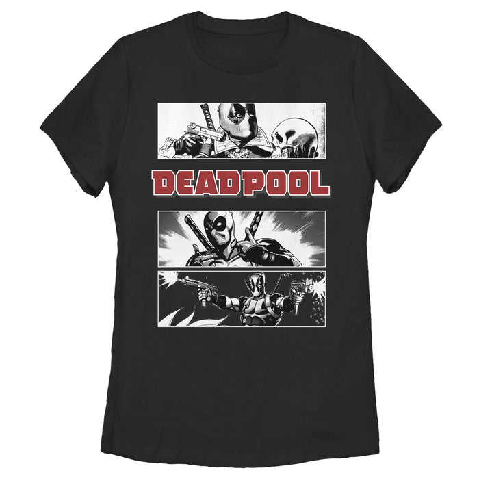 fifth sun Women's Marvel Deadpool Comic Panels T-Shirt