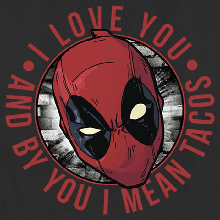 Fifth Sun Women's Marvel Deadpool I Love You And By You I Mean Tacos T-Shirt