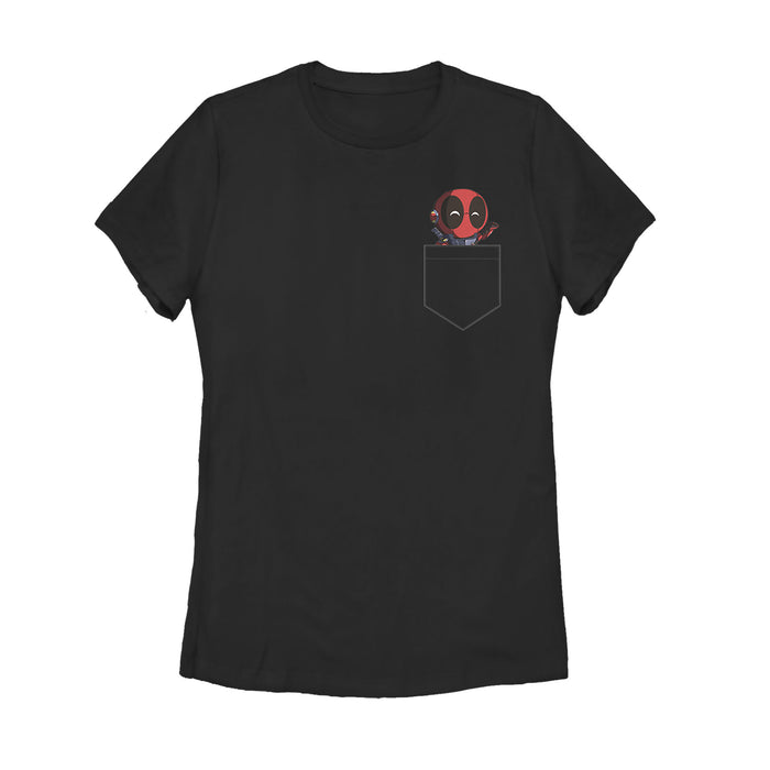 fifth sun Women's Marvel Deadpool Mini Pocket Friend T-Shirt