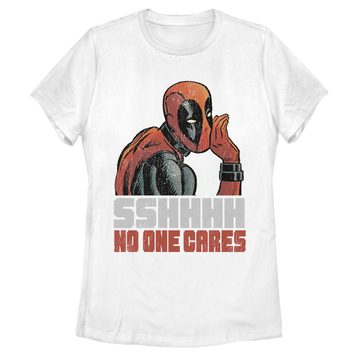 Fifth Sun Women's Marvel Deadpool No One Cares T-Shirt