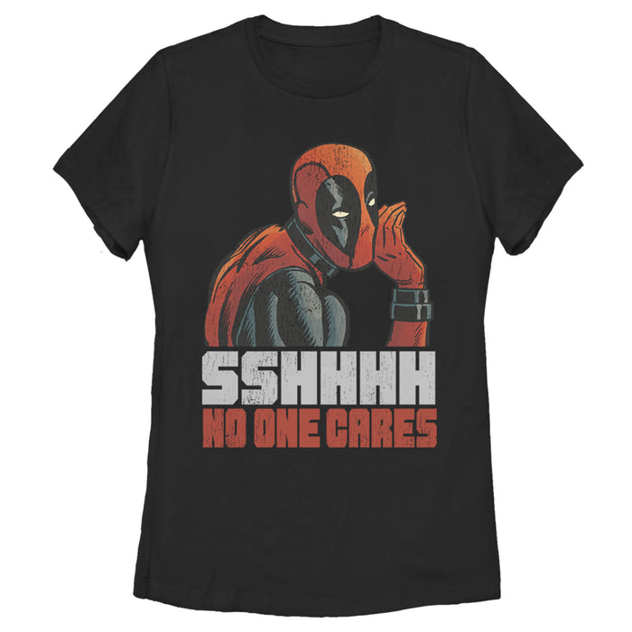 fifth sun Women's Marvel Deadpool No One Cares T-Shirt
