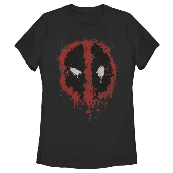 fifth sun Women's Marvel Deadpool Splatter Icon T-Shirt