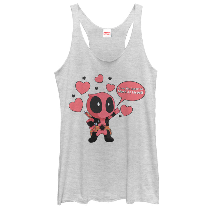 fifth sun Women's Marvel Deadpool Taco Love Racerback Tank Top