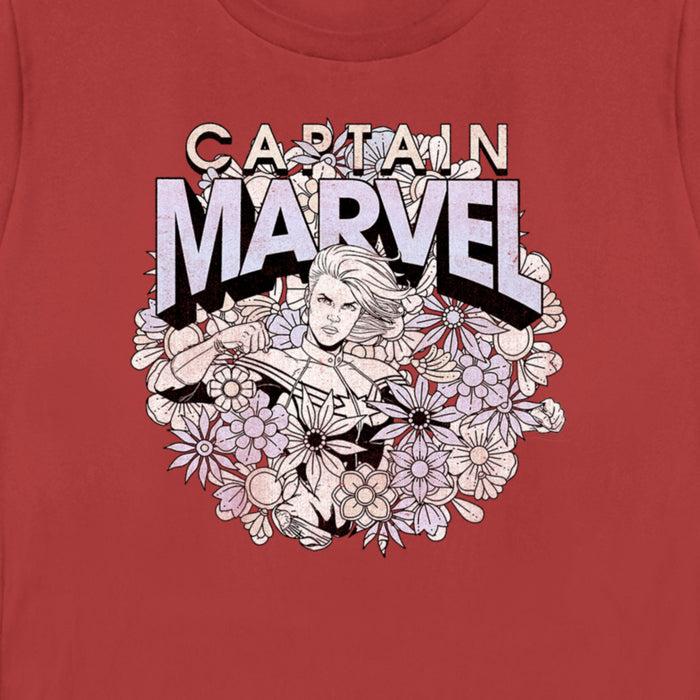 Fifth Sun Women's Marvel Floral Carol Danvers T-Shirt