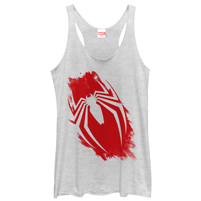 fifth sun Women's Marvel Gamerverse Spider-Man Symbol Streak Racerback Tank Top