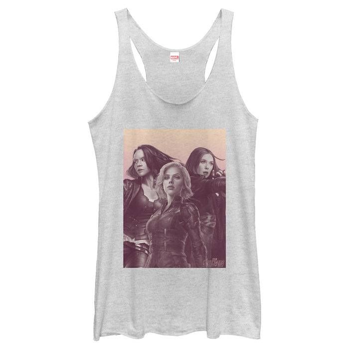 fifth sun Women's Marvel Girl Power Stand-Up Racerback Tank Top