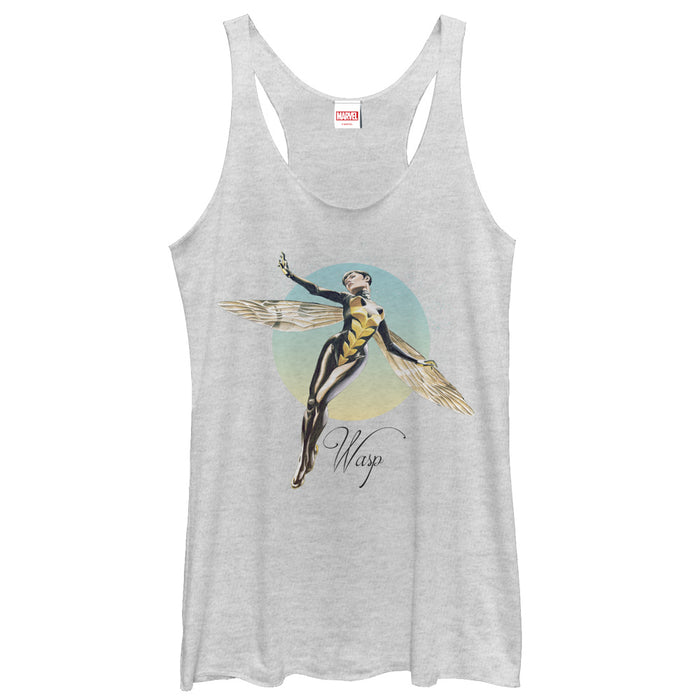 fifth sun Women's Marvel Graceful Wasp in Flight Racerback Tank Top
