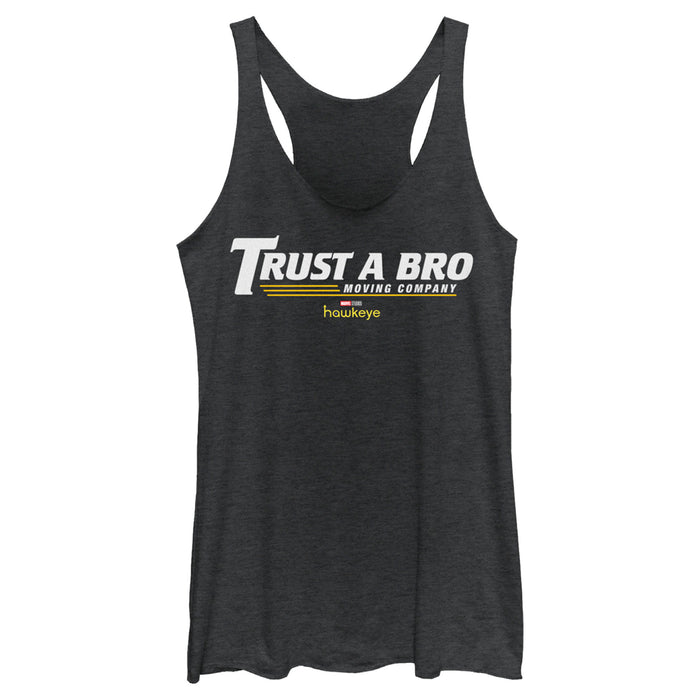 fifth sun Women's Marvel Hawkeye Trust Moving Company Racerback Tank Top