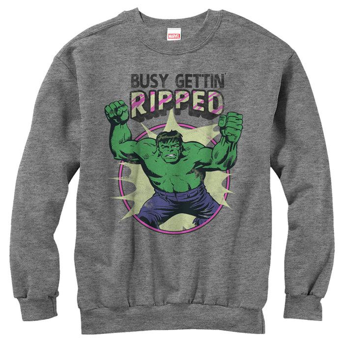 fifth sun Women's Marvel Hulk Getting Ripped Sweatshirt